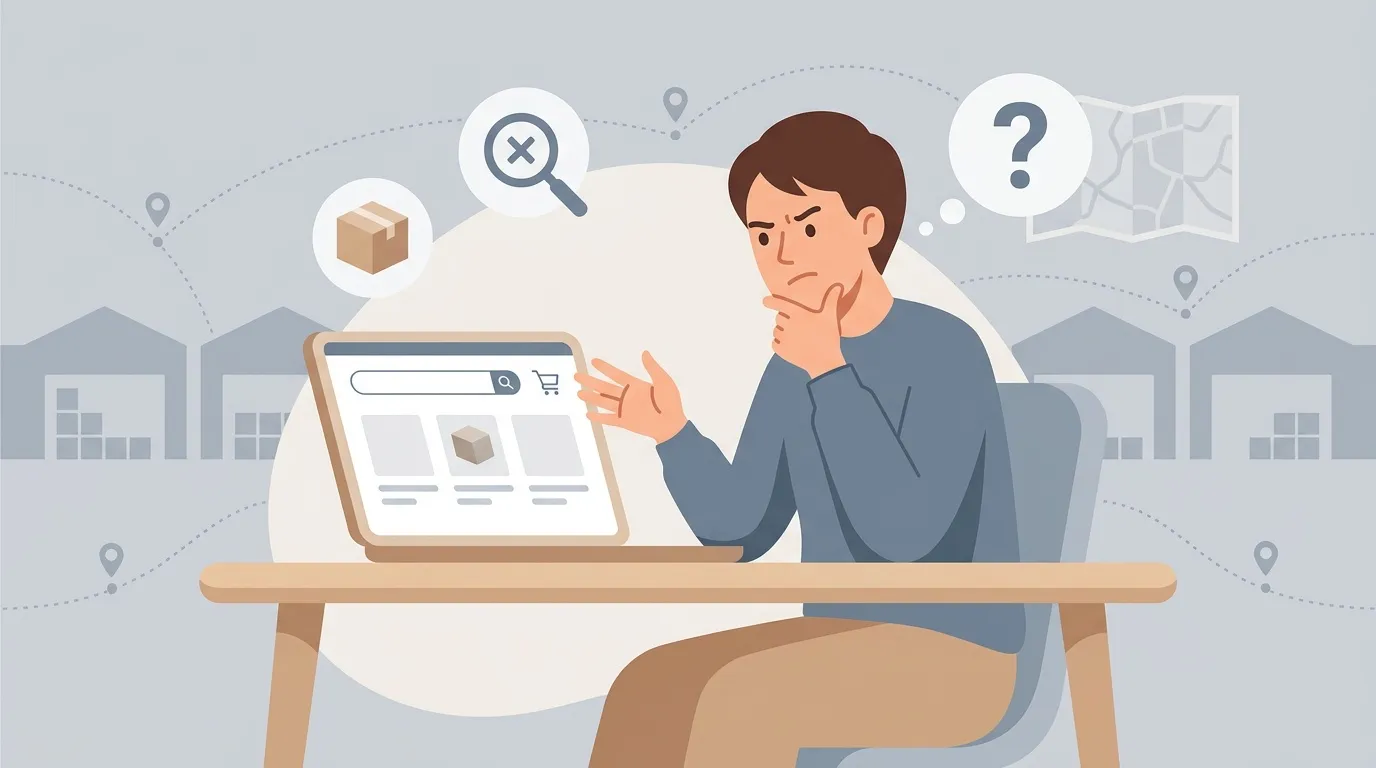 Homme confus devant un ordinateur portable de shopping en ligne
