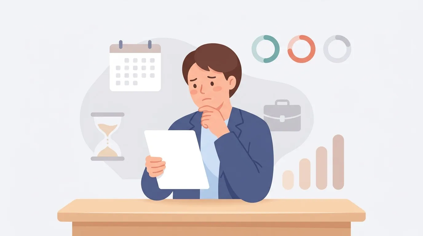 Homme d'affaires analysant des données et métriques de travail